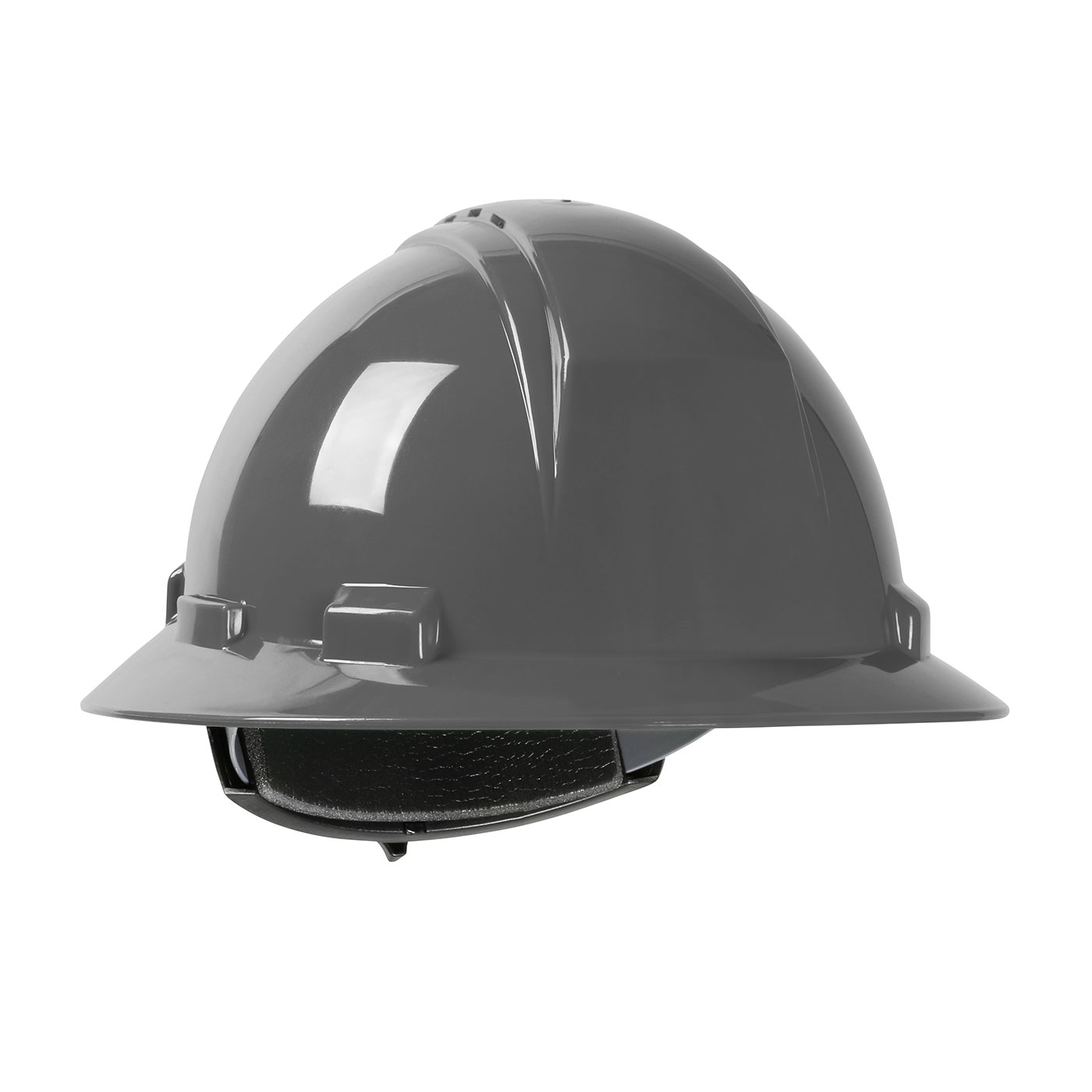 280-HP261RV PIP® Dynamic Kilimanjaro™ Vented Full Brim Hard Hat with HDPE Shell, 4-Point Textile Suspension and Wheel Ratchet Adjustment - Dark Gray